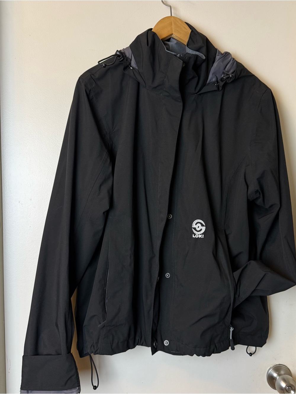 Women’s Black Hooded Shell Jacket